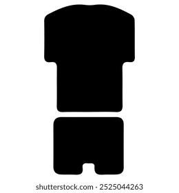 Men's T-shirt Icon. Men's T-shirt and Underwear Set. Clothing Label or Pictogram Tag.