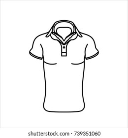 Men's T-shirt icon. Vector illustration, flat design.