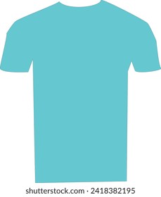 Men's t-shirt mockup, Set of blue and colored t-shirts templates design. front view shirt mock up. vector illustration