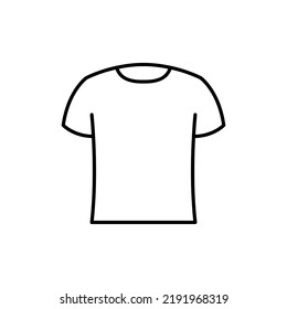 Mens t-shirt outline template vector icon. EPS 10. Basic clothing men symbol.... Short sleeve tshirt. Front view t-shirt. Isolated on white background. For Illustration, logo, app, web design, dev ui.