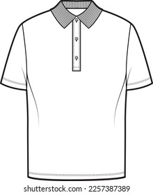 men's t-shirt polo collar vector basic