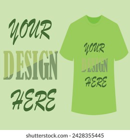  Men's t-shirt realistic mockup. Vector illustration