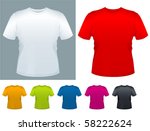 Men's T-shirt vector template.