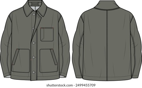 CHAQUETA DE SARGA SOBRE CAMISA PARA HOMBRE