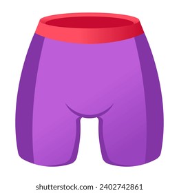 Mens undergarment icon, flat design of shorts 