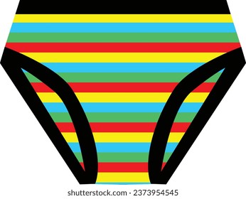 Mens underpants colorful underwear vector illustration