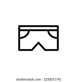 Men's underwear outline icon. Men's underwear symbol.Undergarment icon design suitable for your website, mobile app and freelance needs. Isolated icon illustration