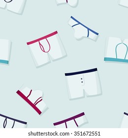 Men's underwear seamless vector background