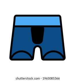 Men's underwear vector illustration. Design element for boxer brief, male underwear model for poster, flyer, display in retail, store.