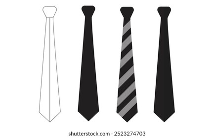 Mens Vector Tie Set  white background