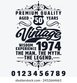 Men's Vintage Birthday T Shirt Myth Legend Custom Year Shirt 40th Birthday 50th Birthday 30th , 60th Birthday Shirt