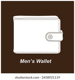 Men's wallet icon vector illustration simple design