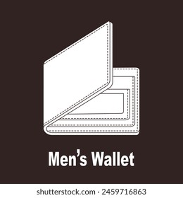 Men"s Wallet icon vector illustratiosm simple design