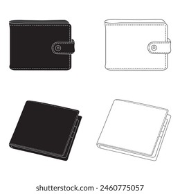 Men"s Wallet icon vector illustratiosm simple design
