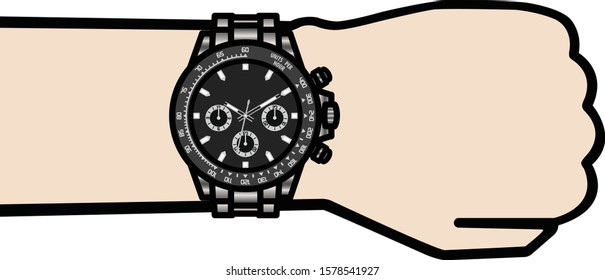Men's watch is chronograph watch.