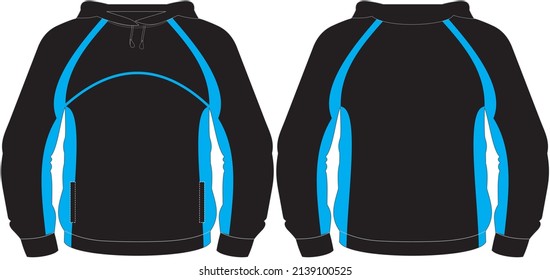 Männer tragen einen bearbeitungsfähigen Vektorgrafik, Mode-Bekleidungskatalog, Sportbekleidung, Bearbeitbare Vektorgrafik-Illustration, Kleidung für Unterwäsche, Hoodie-Modell, Herrenhoodie