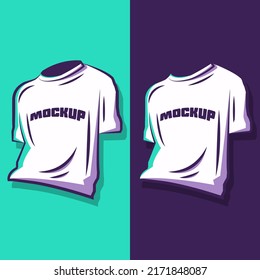 Men's white blank T-shirt . Front view. Vector template.