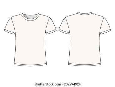 men's white short sleeve t-shirt design templates 