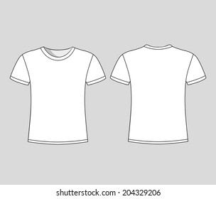 men's white short sleeve t-shirt design templates 