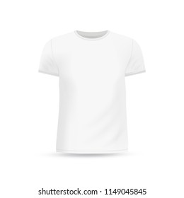 Men's white t-shirt design template. Mock up template tshirt for design print
Blank white T-shirt template
