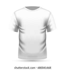 Mens white t-shirt in front view