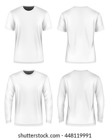 Mens White Tshirt Vector Illustration Fully Stock Vector (Royalty Free ...