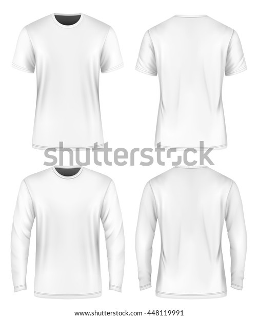 Mens White Tshirt Vector Illustration Fully Stock Vector (Royalty Free ...