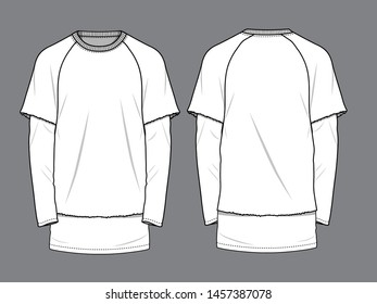 Men's White T-Shirt Vector mock up