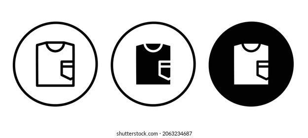 Mens, womens apparel sweatshirt icon illustration, editable stroke, flat design style isolated on white