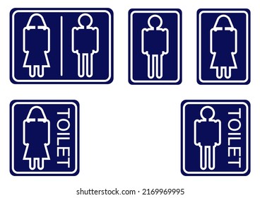 men's and women's formal toilet sign