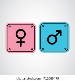 men's and women's toilet icon vector