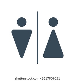 men's and women's toilet icons. stock illustration