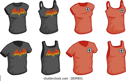 Men's and women's T-shirts and tank-tops, METAL THEME