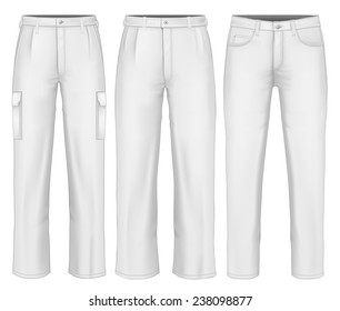 Men's work trousers. Photo-realistic vector illustration contains gradient mesh.