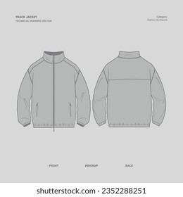 MEN'S WOVEN TRACK JACKET VECTOR