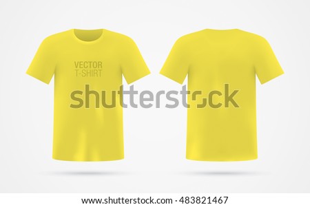 Download Mens Yellow Vector Tshirt Template Isolated Stock Vector (Royalty Free) 483821467 - Shutterstock