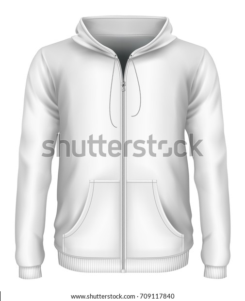 Download Mens Zipup Hoodie Front View Hooded Stock Vector Royalty Free 709117840