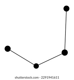 Mensa constellation map. Vector illustration.