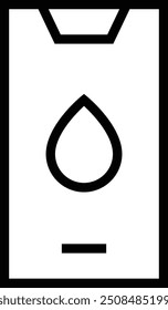 menstrual app icon. Thin linear style design isolated on white background