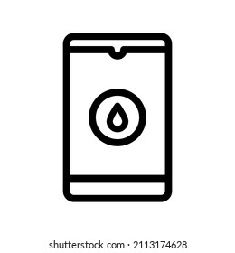 Menstrual app vector outline icon. Cycle calendar. Menstruation period