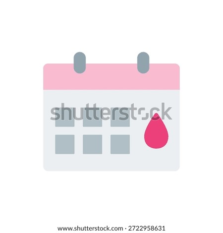 Menstrual calendar icon. Period calendar. Vector illustration.	
