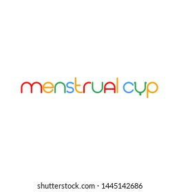 Menstrual cup. Creative design template - banner, poster, card, logo, logotype, sign, icon. 