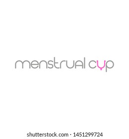 Menstrual cup. Creative design template - banner, poster, card, logo, logotype, sign, icon. 