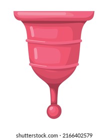 menstrual cup design over white