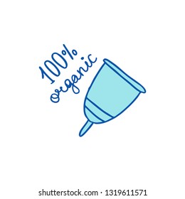 menstrual cup doodle icon