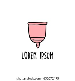 menstrual cup doodle icon