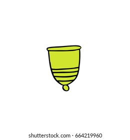 menstrual cup doodle icon