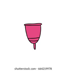 menstrual cup doodle icon
