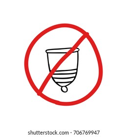 menstrual cup doodle icon