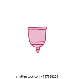 menstrual cup doodle icon